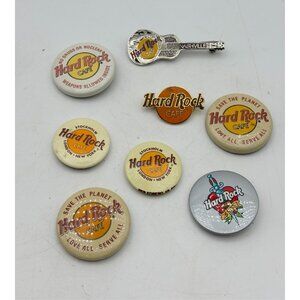 Vintage Hard Rock Cafe Pinbacks & Enamel Nashville Guitar-Hard Rock Pins